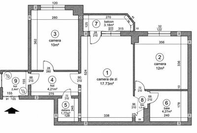 Apartament cu 3 camere în Sud - 8