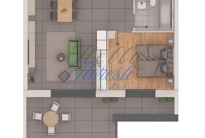 Apartament cu 2 camere decomandat în Florești