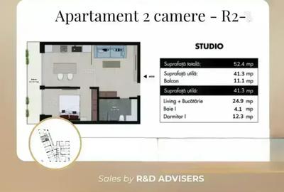 Apartament cu 2 camere semidecomandat în Unirii - 11