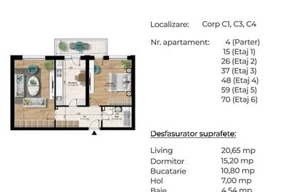 Apartament cu 2 camere decomandat în Berceni - 9