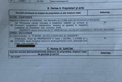 Teren extravilan de 24700 mp, în Șercaia - 1