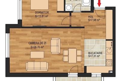 APARTAMENT 2 CAMERE, IN TRACTORUL, LA 590 M DE CORESI MALL - 2