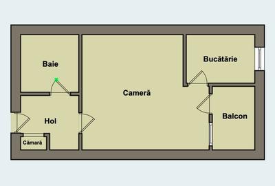 Garsonieră semidecomandată în Mănăștur - 2