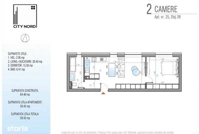 Apartament cu 2 camere în Tunari - 6