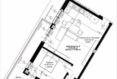 Apartament cu 2 camere semidecomandat în Iosia - 1