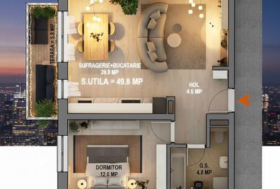 Apartament cu 2 camere decomandat în Central - 3