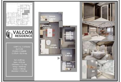 Valcom Residence Bartolomeu, Studio 2 camere, terasa 7.08 mp, Comision 0% - 5