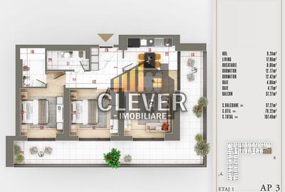 Bloc Premium 3 Camere Th. Pallady Incalzire in Pardoseala