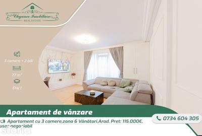 Apartament cu 3 camere decomandat, mobilat în 6 Vânători - 10