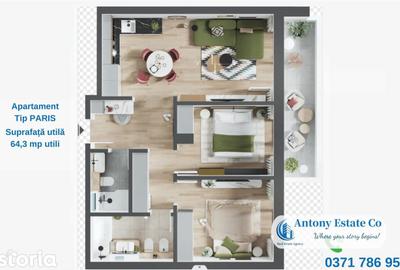 Apartament cu 2 camere în Iosia - 1