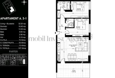 Apartament 3 camere de vanzare Pipera - 8