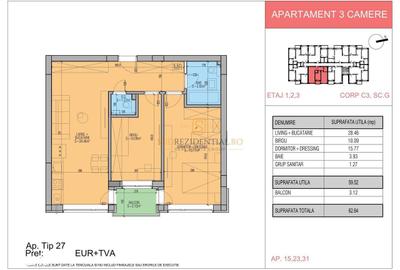 Apartament cu 3 camere în Central - 8