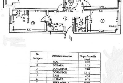 Apartament cu 3 camere în Central
