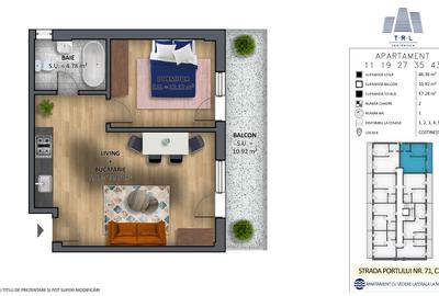 Apartament cu 2 camere semidecomandat în Nord - 13