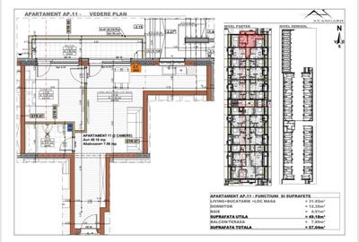 Apartament cu 2 camere în Florești