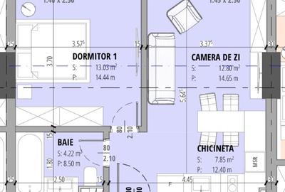 Apartament cu 2 camere decomandat în Tomis Nord - 5