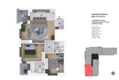 Apartament 3 camere, Cotroceni, Midtown Residence - 8