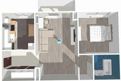 Apartament cu 2 camere în Mihai Bravu