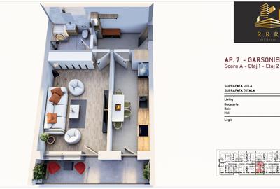 Garsoniera decomandata 46m.p ,etaj 2, predare 12/2025,stradal Soseaua Giurgiului - 2