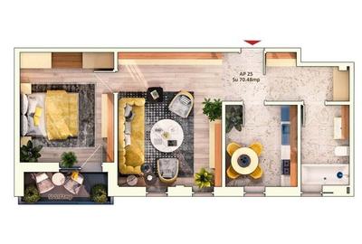 Apartament cu 2 camere decomandat în Mărăști - 9