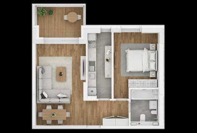 Apartament cu 2 camere decomandat în Ștefăneștii de Jos - 1