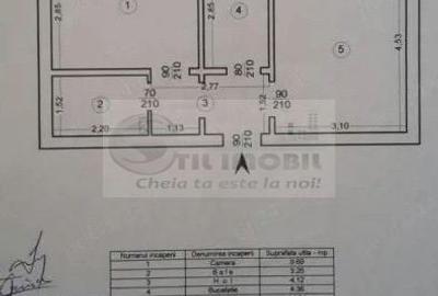 Apartament cu 2 camere decomandat, mobilat în Tătărași