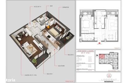 Apartament cu 2 camere decomandat în Central - 3