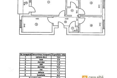 Apartament cu 3 camere decomandat în Tătărași
