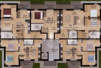 Apartament cu 2 camere semidecomandat în Micro 17 - 14