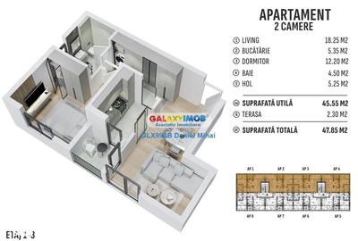 Apartament cu 2 camere decomandat în Central - 1