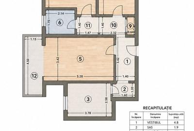 Apartament cu 3 camere decomandat, mobilat în Doamna Ghica - 22