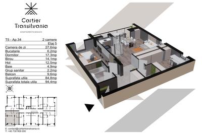 TRANSILVANIA RESIDENCE-CARTIER TRANSILVANIA, 3 CAMERE INCALZIRE IN PARDOSEALA - 17
