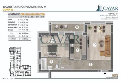 Apartament cu 2 camere în Măgurele - 7