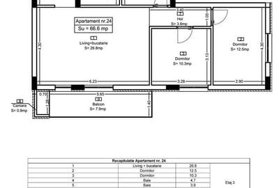 Ap 24 Teilor Residence - 3 camere - 2