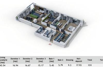 Apartament cu 4 camere în Central