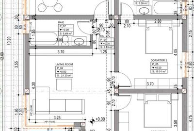 Casă cu 2 camere în Bălăceanca - 1