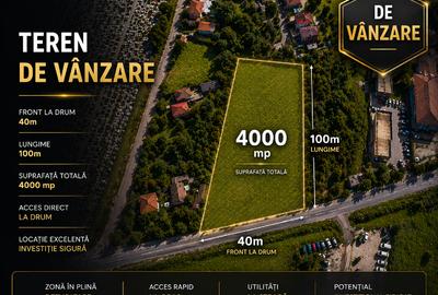 Teren Construcții intravilan de 4000 mp, în Mehala - 1