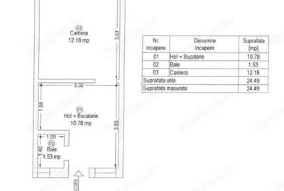Apartament cu 1 Camera Mobilat Blv. Ceta?ii 48.000 Euro Comision 0 - 8