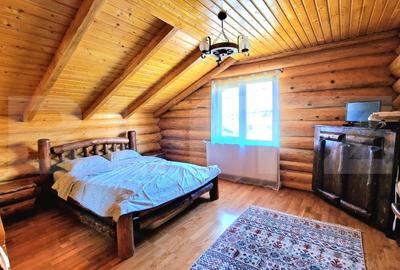 Cabana din lemn rotund, 140 mp utili, 1000mp teren - zona turistica Marisel - 12