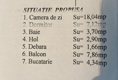 Apartament 1 camera, transformat in doua camere, zona Vidin - 6