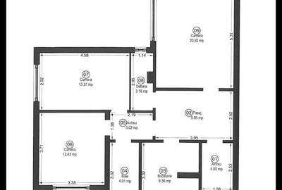 PRET NOU! Apartament decomandat 3 camere - str. Horia - COMISION 0% - 7