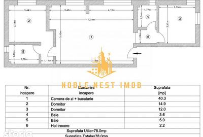 Apartament cu 3 camere în Central - 5