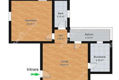 Apartament cu 2 camere semidecomandat în Terezian - 3
