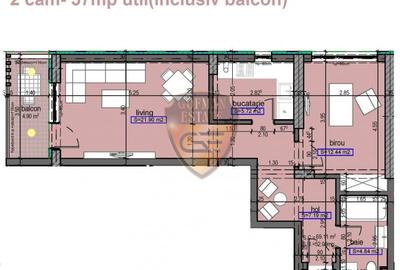 Tomis Nord Primavera Campus, cladire NZEB , 2 camere decomandat vedere stradala - 10
