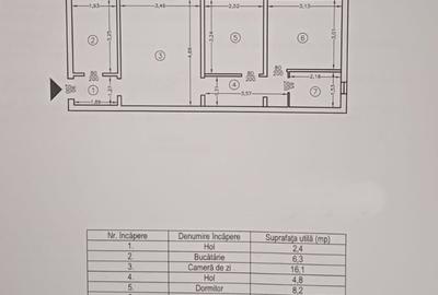Apartament cu 3 camere, SD , aer condiționat - 5