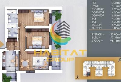 Pallady 3 camere decomandat 98 mp la 8 minute metrou N.Teclu - 2