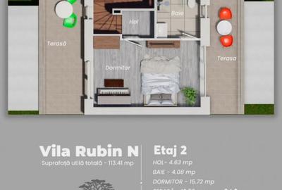 Casă cu 4 camere cu Teren 35 Mp în Ștefăneștii de Jos - 3