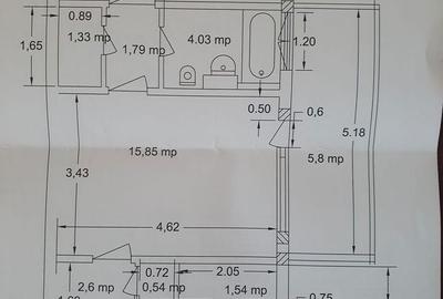 Apartament cu 2 camere semidecomandat în Central - 9