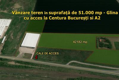 Vanzare teren 51.000 mp - Glina, cu acces direct la Centura Bucuresti si A2 - 3