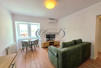 Apartament cu 2 camere semidecomandat, mobilat în Central